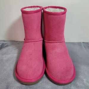 Uggs Koolaburra Pink Boots Sherpa Lined Girls Size 2